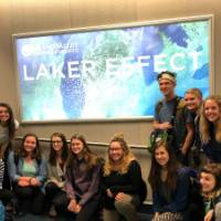 2018 Students ready to take off from Gerald R. Ford airport at the start of the trip